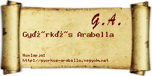 Györkös Arabella névjegykártya
